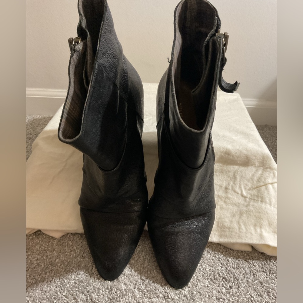 Nine West Black Wedge Ankle Boots - Picture 3 of 5